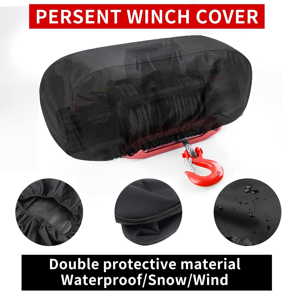 13500 lb Waterproof Synthetic Rope Electric Winch Kit J6345