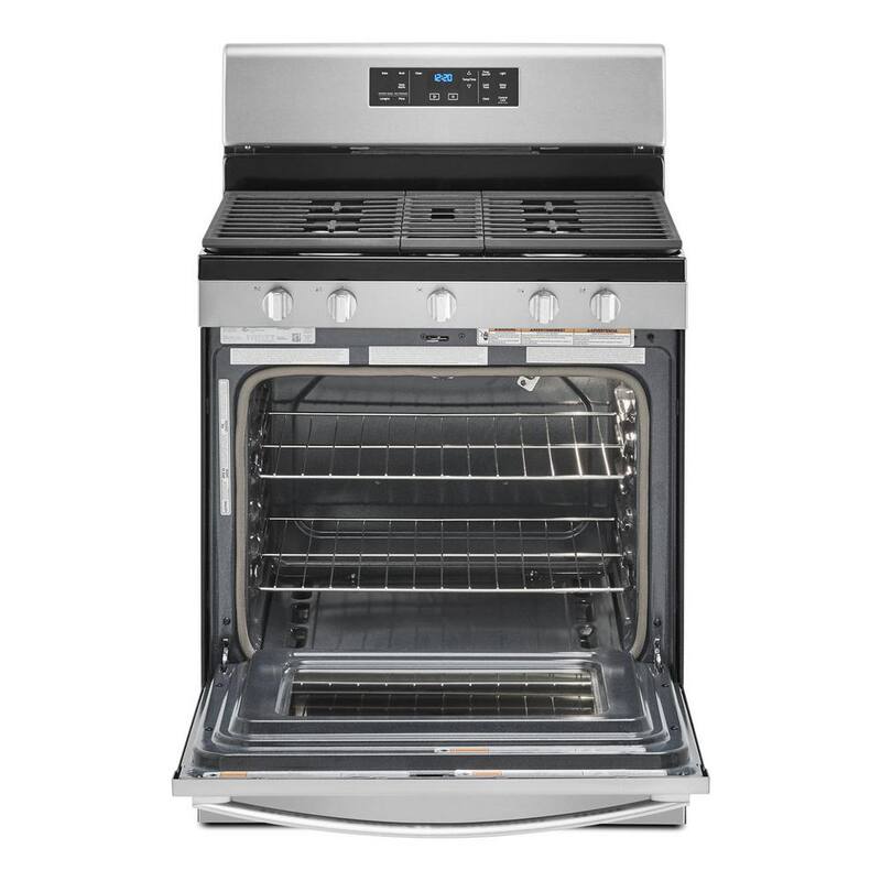 5.0 cu. ft. Gas Range with Self Cleaning and Center Oval Burner in Stainless Steel T7039