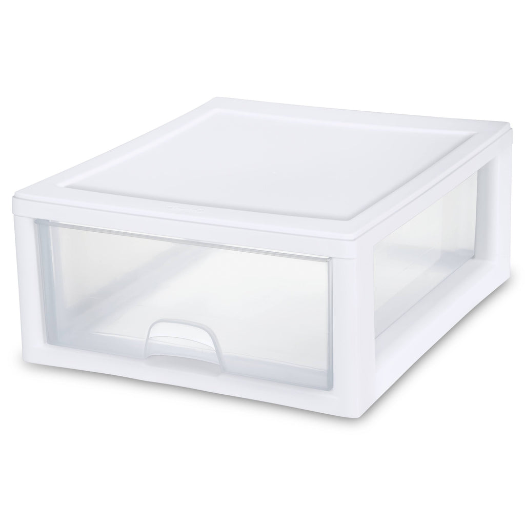 16 Qt. Stacking Drawer White Case of 6 O143