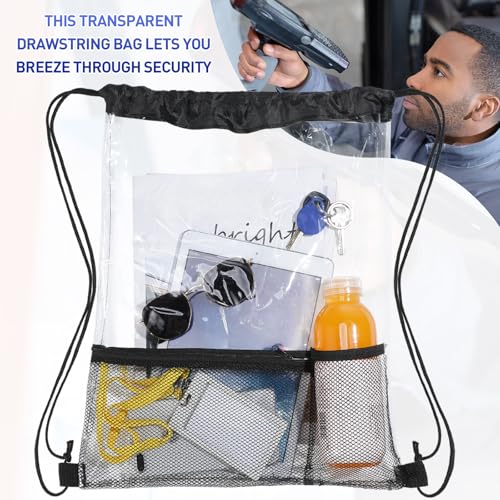 20 Pack Clear Drawstring Bags O576
