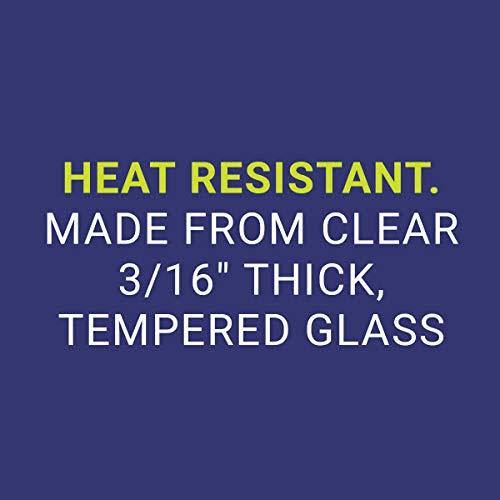 Tempered Glass Flame Guard for Drop-In Fire Pit Pan V19443