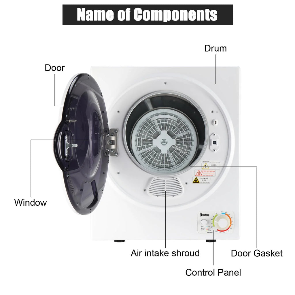 1.6 cu ft Compact Portable Laundry Dryer B581680