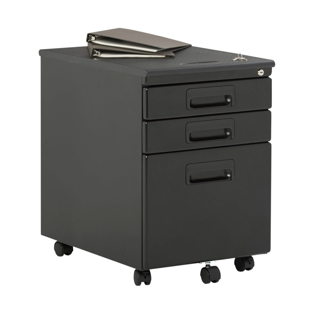 3 Drawer Metal Rolling File Cabinet with Locking Drawers T36080