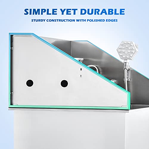 34 Inch Stainless Steel Dog Washing Station E5451