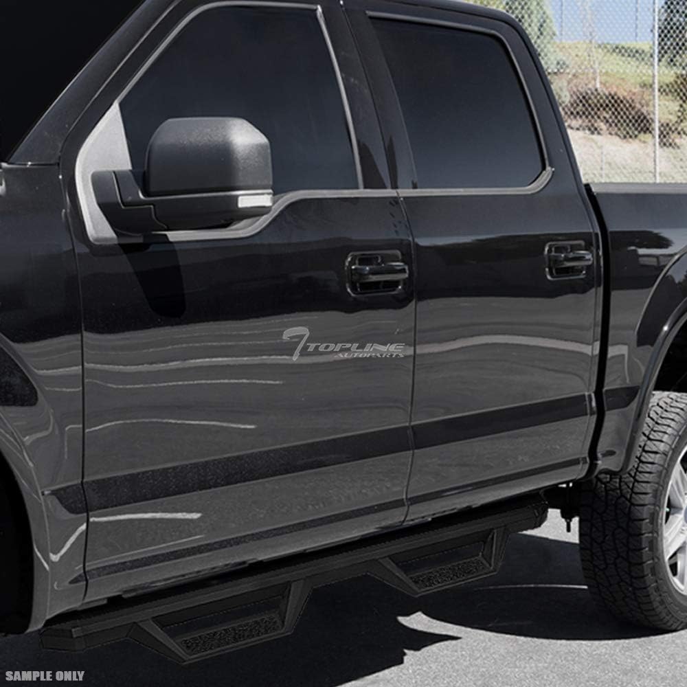 Matte Black Aluminum Hoop Drop Step Side Nerf Bars Running Boards S892