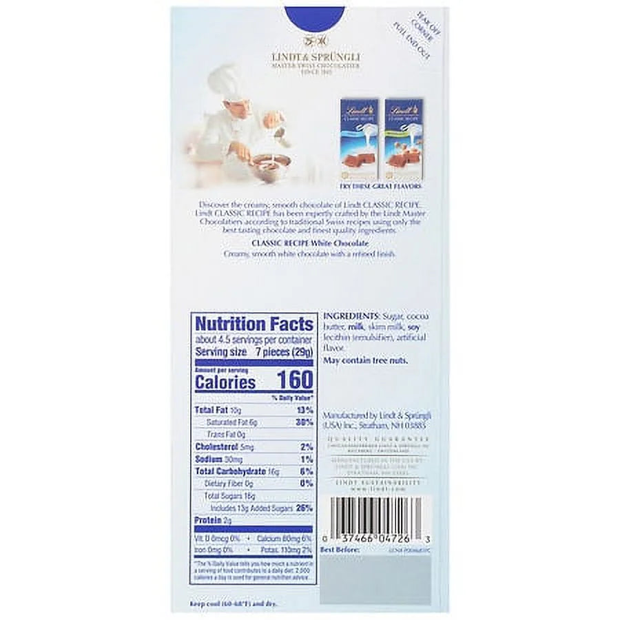 White Chocolate Bar 4.4oz Pack of 2 T876