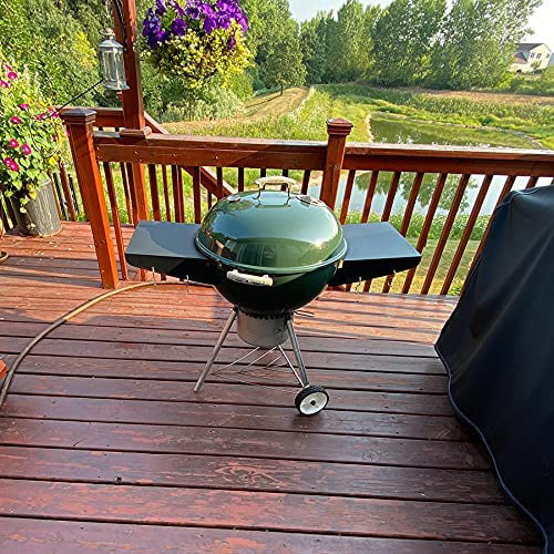 Black Powder Coated Steel Grill Table Shelf D149673