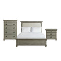 King Panel 3PC Bedroom Set in Grey R7380