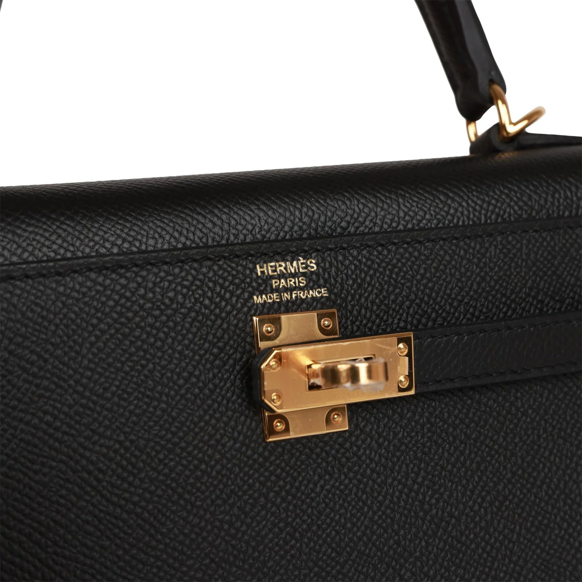 Black Leather Handbag Q487