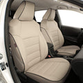 Black with Red Piping Leatherette Car Seat Covers F69536