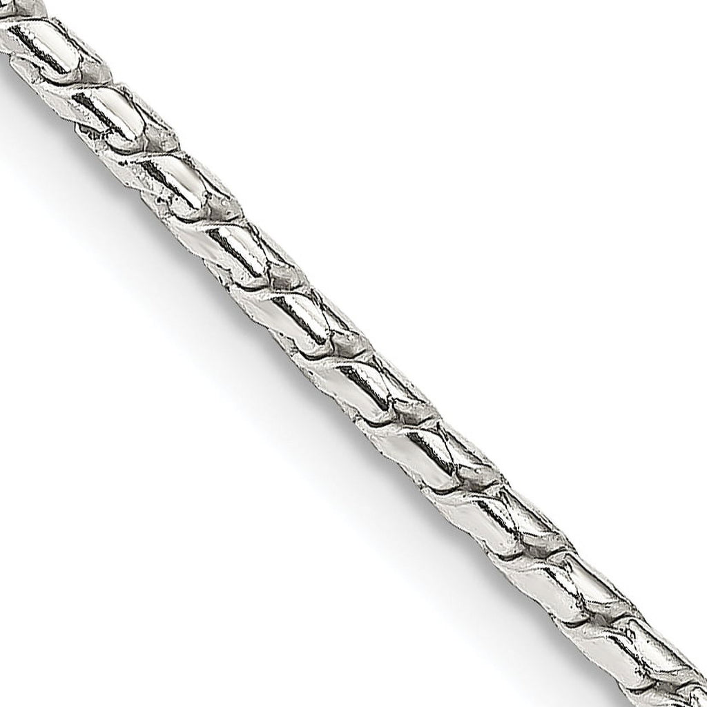 Sterling Silver 1.75mm Round Franco Chain Necklace 22 Inch Length B40395