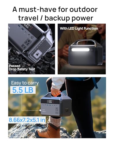 300W 192Wh LiFeP04 Solar Generator with AC & DC Outlets I68759