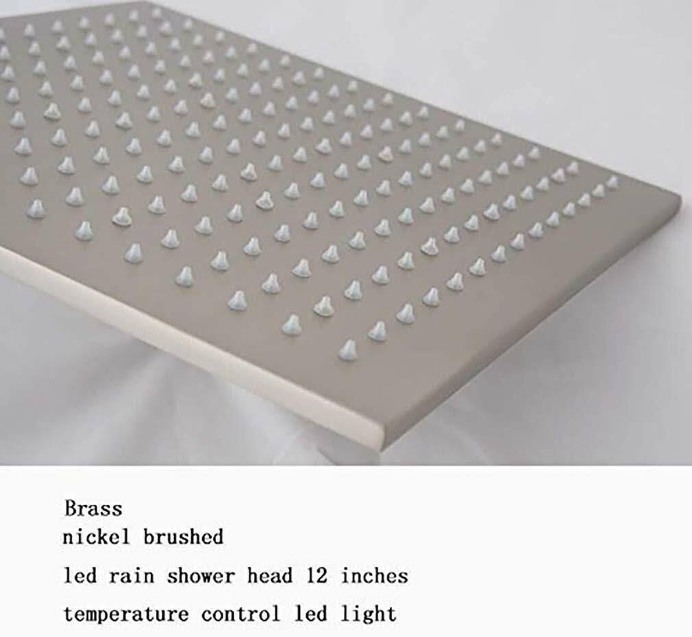 12x22 Square Rainfall LED Shower Head P66953