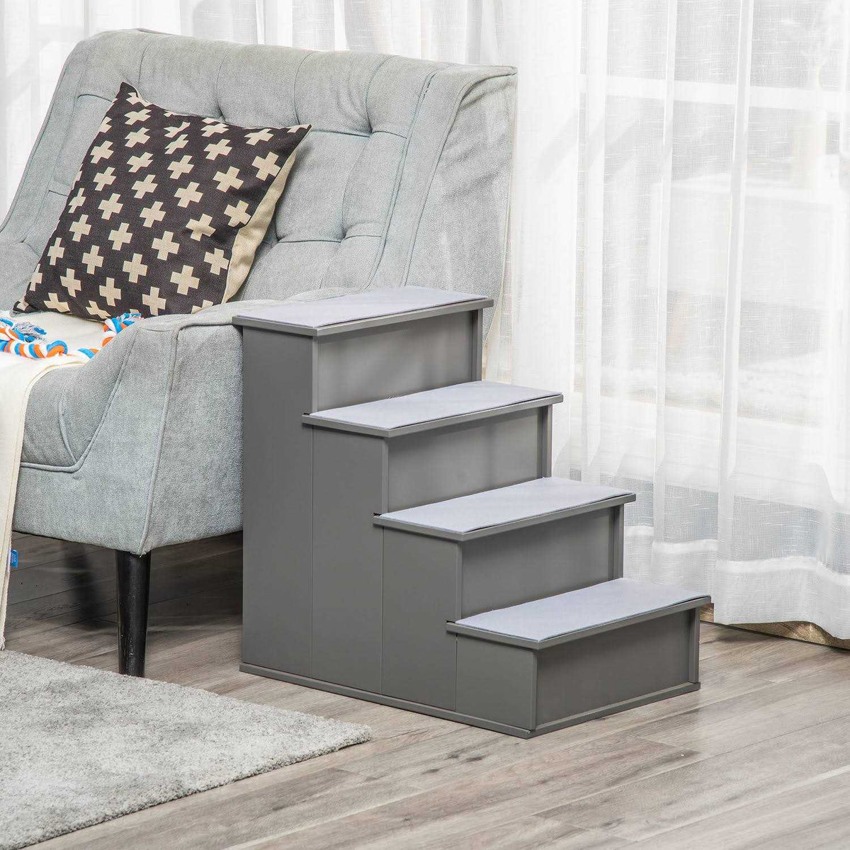 Small Pet Steps with Cushioned Removable Covering I6257