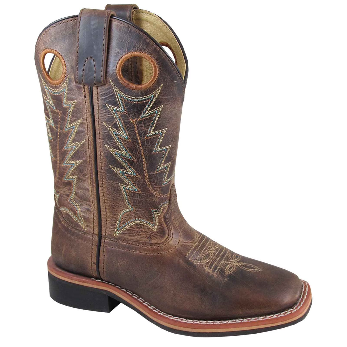 Brown Waxed Distress Cowboy Boots T307922
