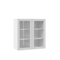 30x30x12 in. Wall Kitchen Cabinet with Glass Doors in White T746903