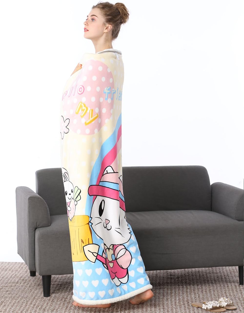 Cartoon Printed Anti Radiation Blanket (140 X 95 cm) L591