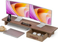 Dual Monitor Riser with Drawers N7046