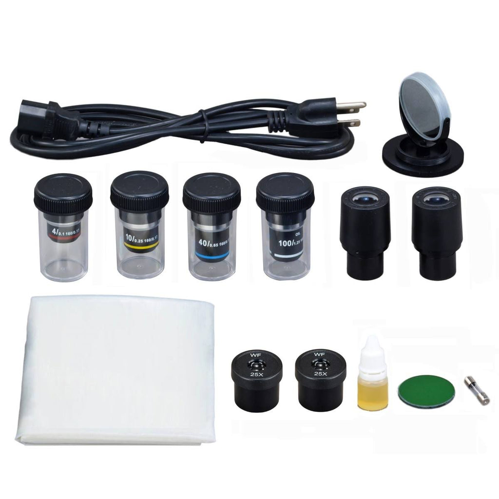 Trinocular Compound Biological Microscope with LED Light Q9144