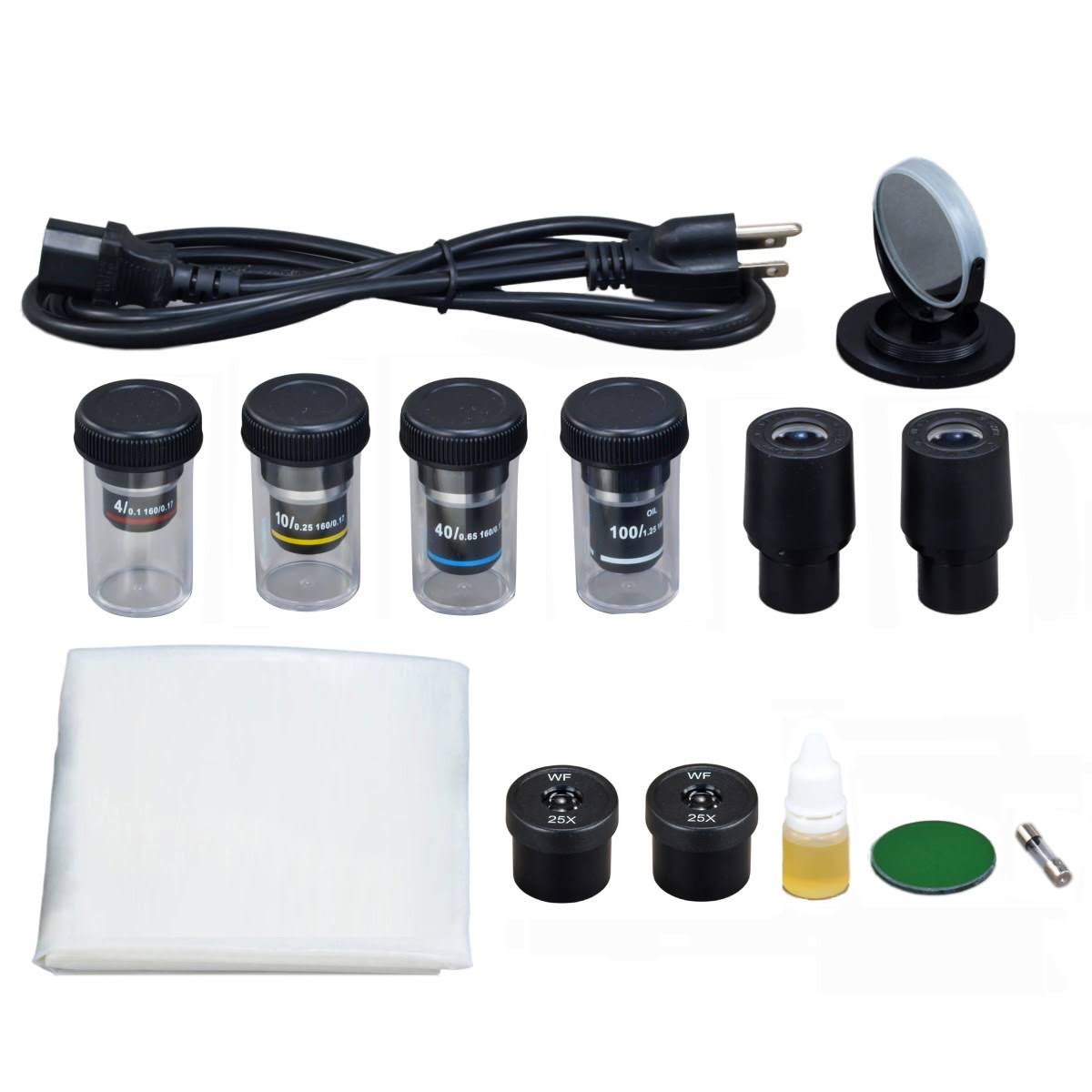 Trinocular Compound Biological Microscope with LED Light Q9144