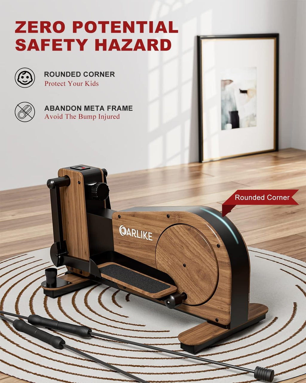 Elliptical Exercise Machine with Adjustable Magnetic Resistance and Digital Monitor G8677