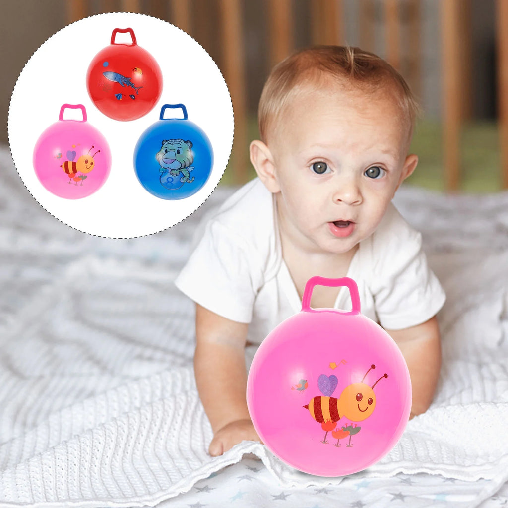 3Pcs Inflatable Hopper Balls with Handle D8500