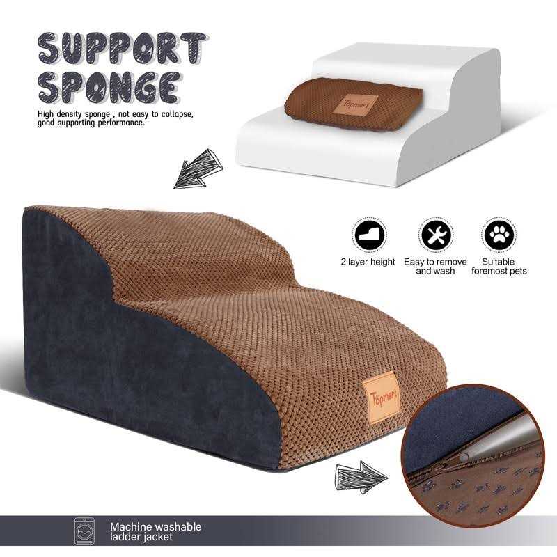 High Density Foam Dog Ramp & Steps 2 Tiers Non-Slip W384