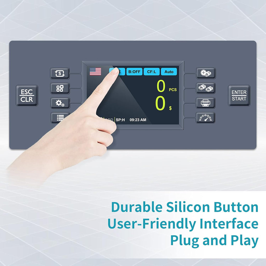 Money Counter Machine Cash Value Bill Counting Multi Currency Z1666