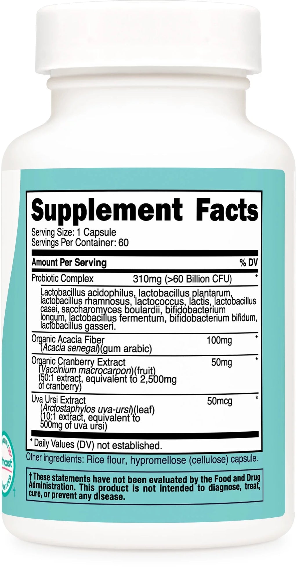 Probiotic Supplement 60 Billion CFU 60 Capsules C647