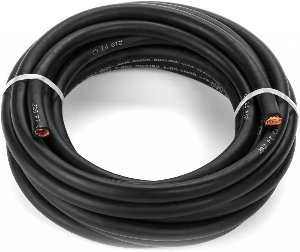 1/0 Gauge Welding Cable 600 Volt Black 50 Feet W349