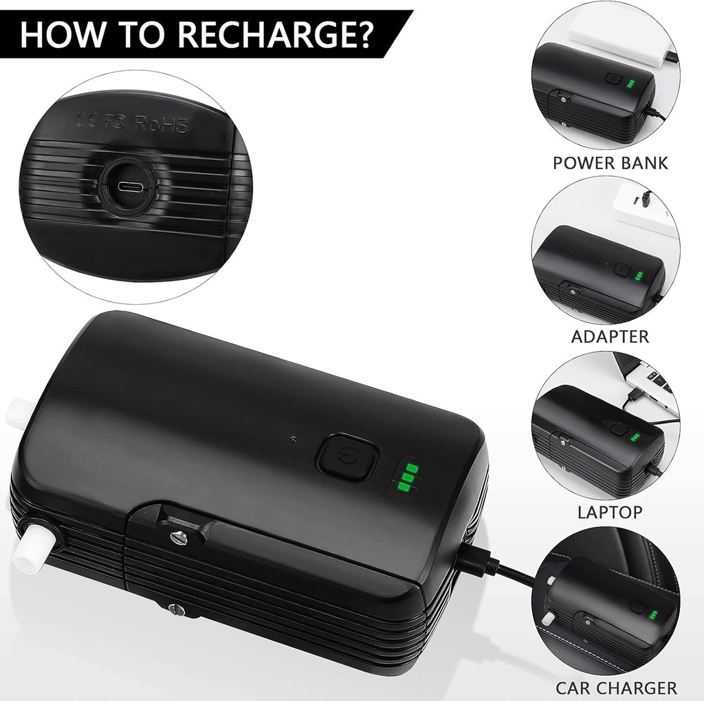 Portable Shower Pump 2 Flow Mode USB Rechargeable D41522