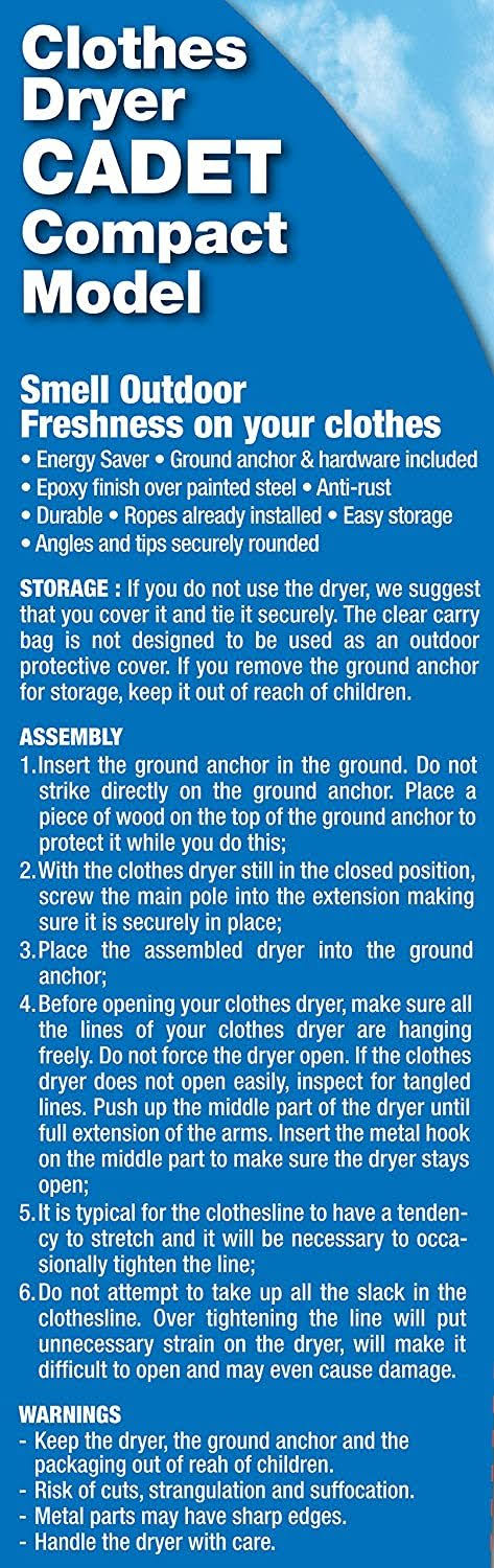 Outdoor Dryer Cadet 91 ft. Q260690