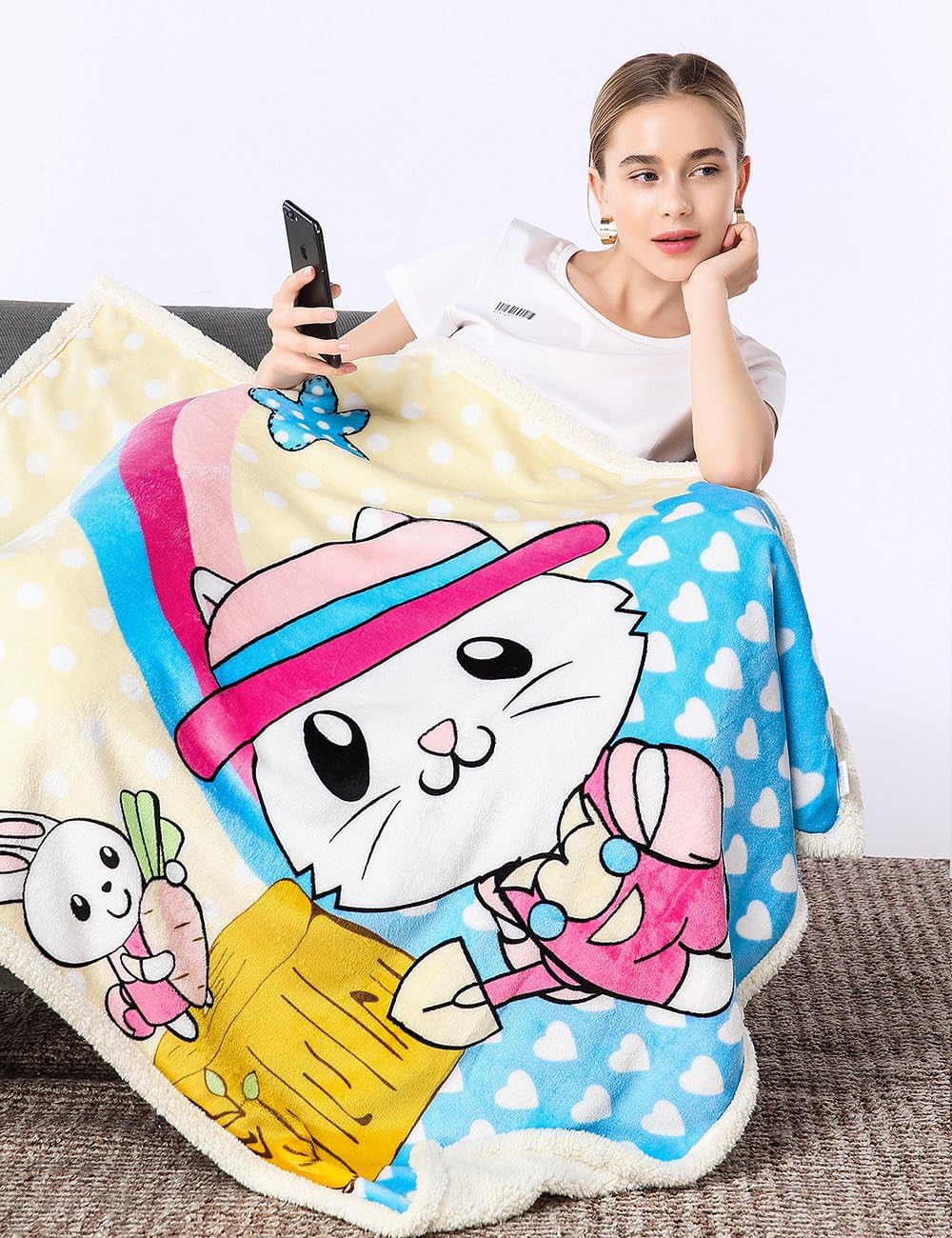 Cartoon Printed Anti Radiation Blanket (140 X 95 cm) L591