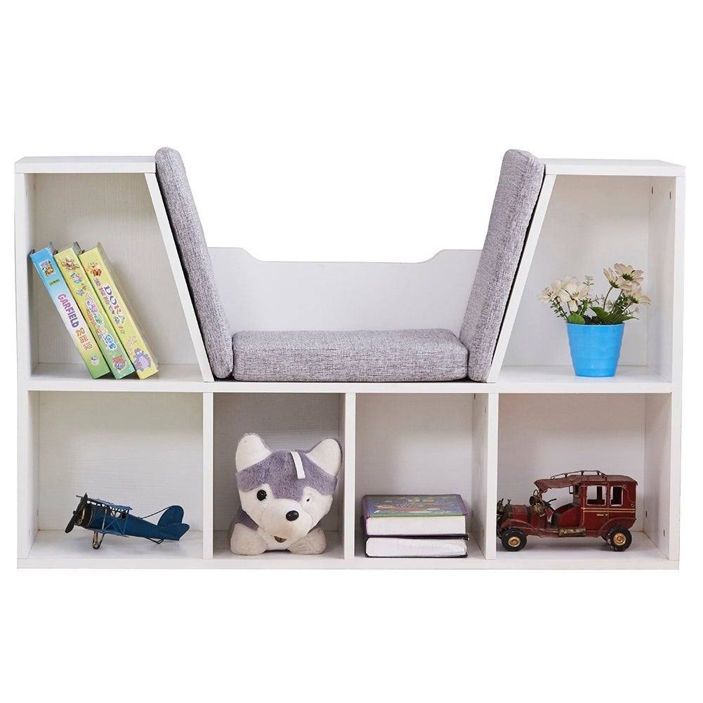 Kids Bookcase, 6-Cubby Storage Organizer Cabinet Shelf - Dark Brown X543227