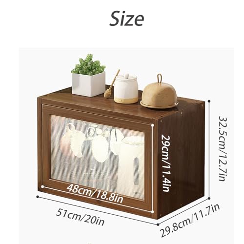 Rustic Mini Countertop Cabinet with Door and Drawer D848287
