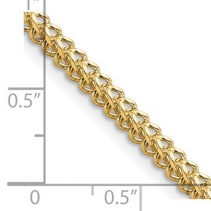14k Yellow Gold 2.5mm Franco Chain Necklace Z7360