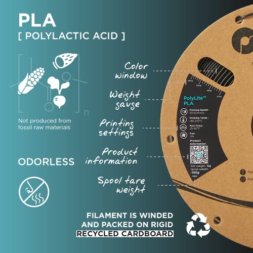 Black 1.75mm 1kg PLA Filament X6931