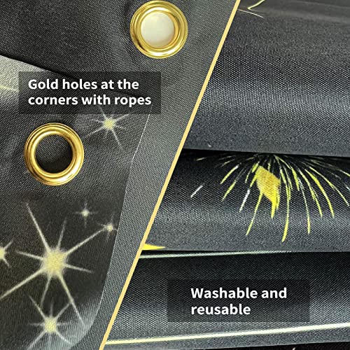 Black Gold 70th Birthday Party Banner B2174