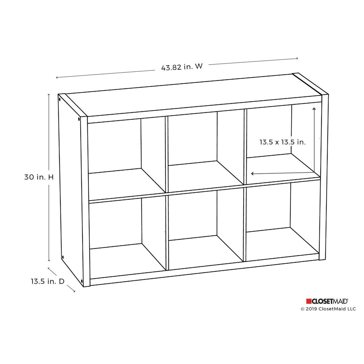 White Cube Bookcase W3445