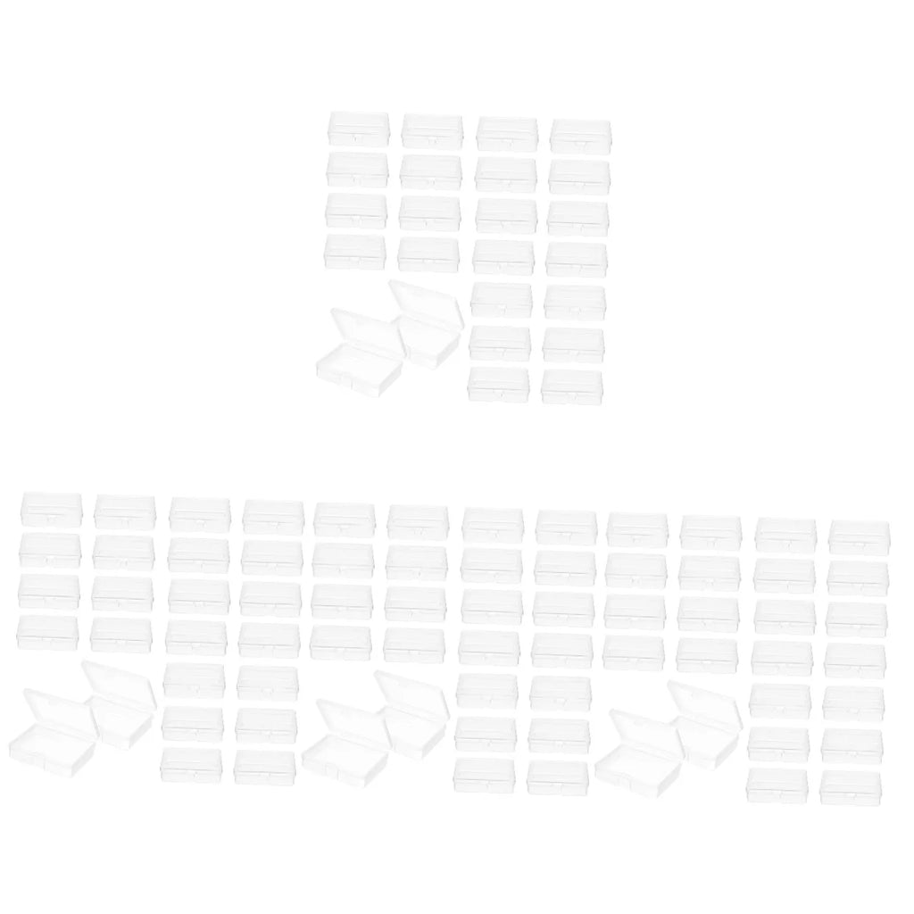96 Pcs Mini Clear Plastic Boxes L598883