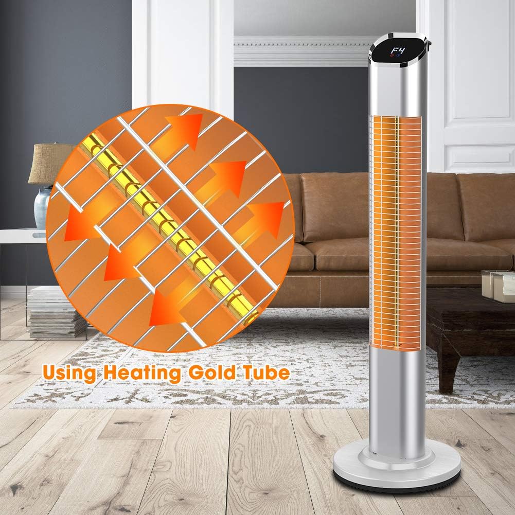 1500W Electric Infrared Standing Heater with Remote Control M6070