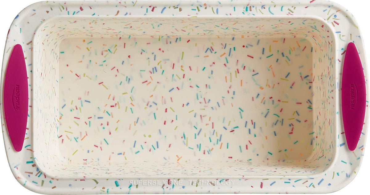 White Confetti Silicone Loaf Pan N312876
