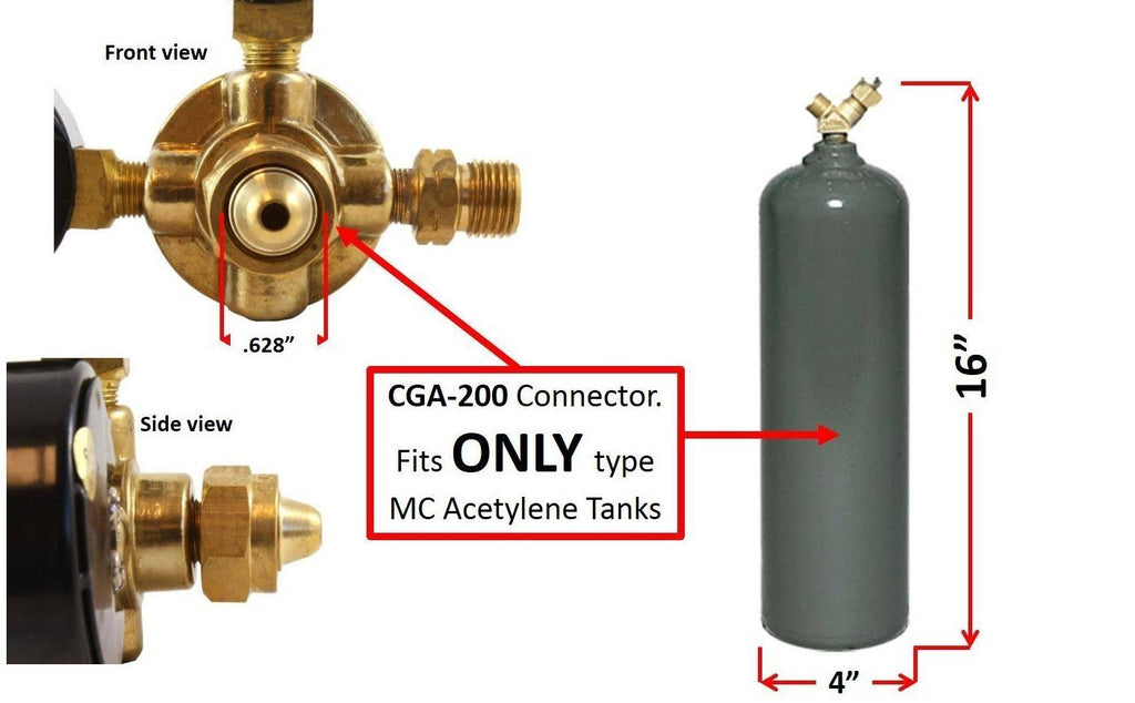 Oxygen and Propane/Propylene Regulators Welding Gas Gauges - Pair F592664