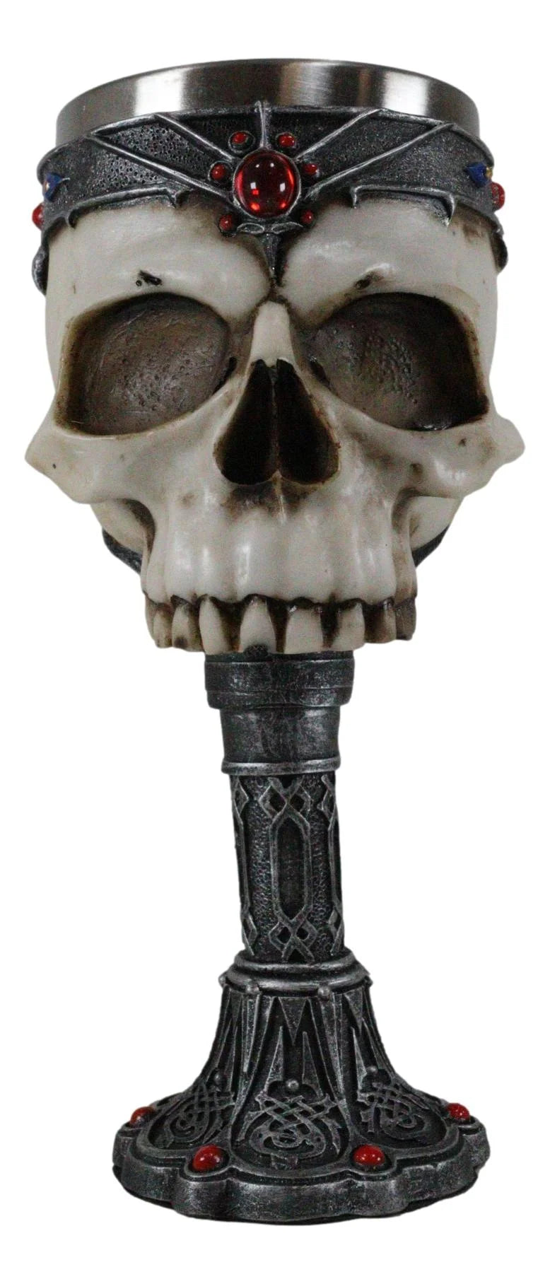 Cursed Skull With King Crown Gothic Wine Goblet Chalice Cup M650958