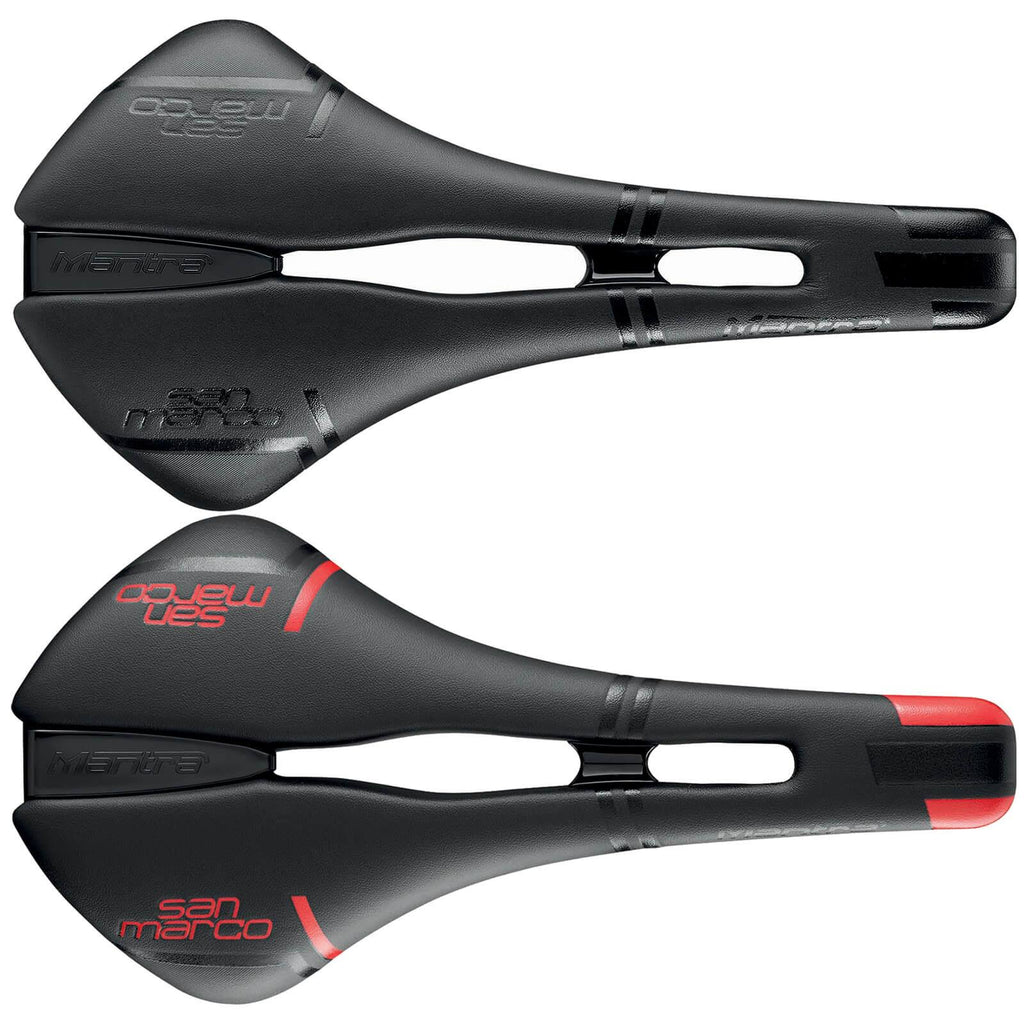 Black/Red Narrow Racing Saddle I1050