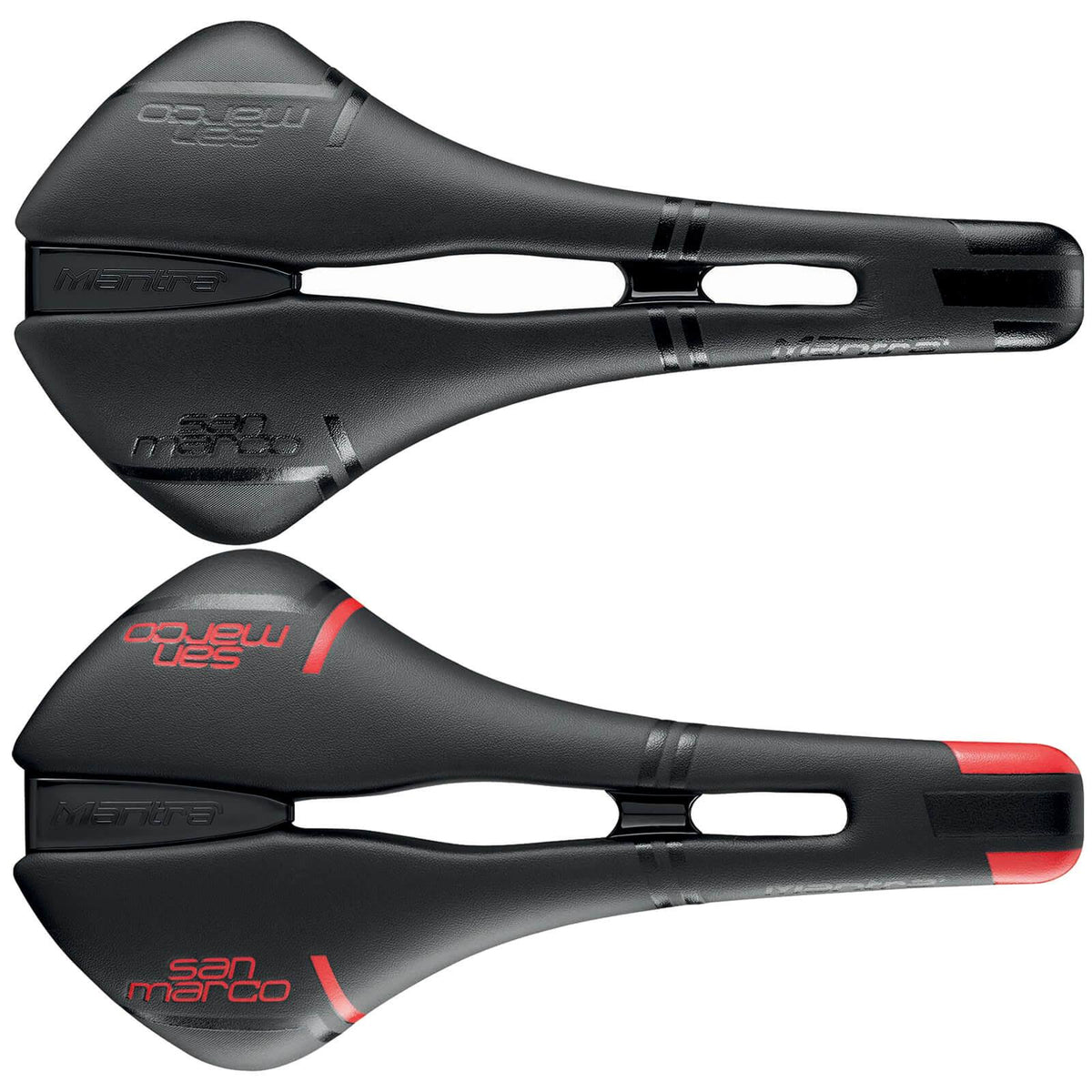 Black/Red Narrow Racing Saddle I1050