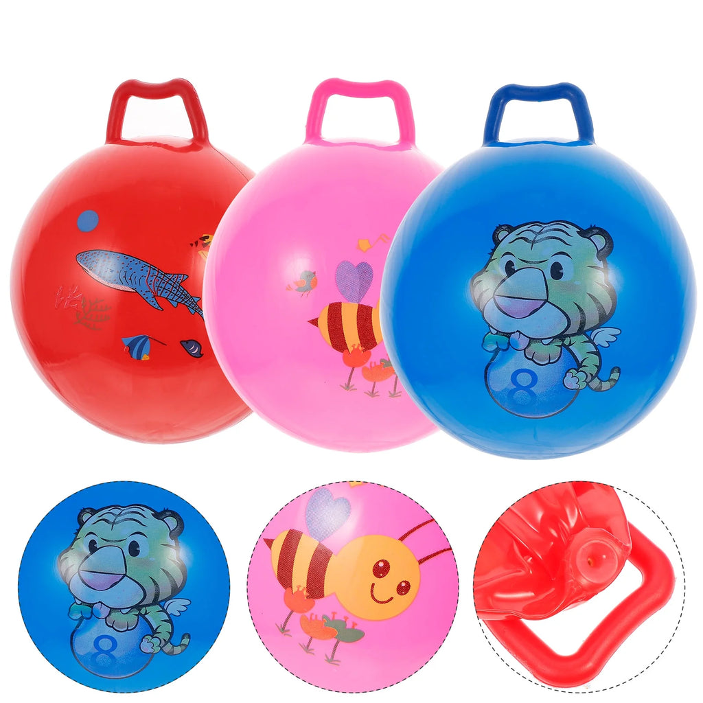 3Pcs Inflatable Hopper Balls with Handle D8500