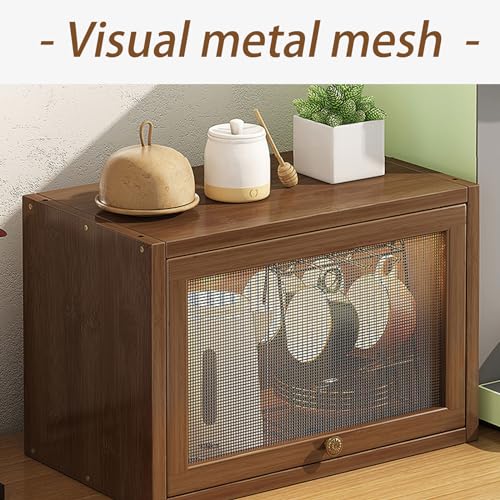 Rustic Mini Countertop Cabinet with Door and Drawer D848287