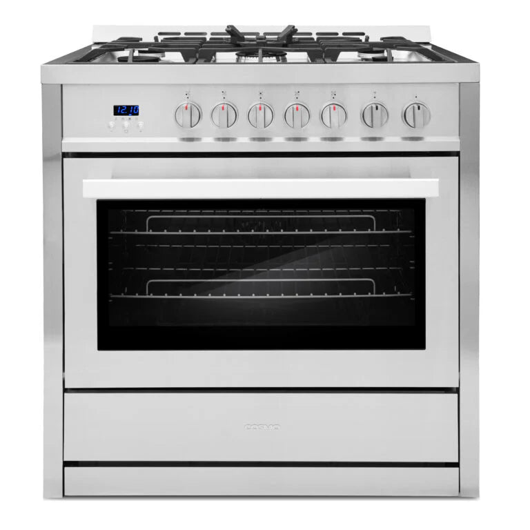 36 3.8 cu. ft. Single Oven Gas Range with 5 Burner Cooktop and Cast Iron Grates in Stainless Steel W809