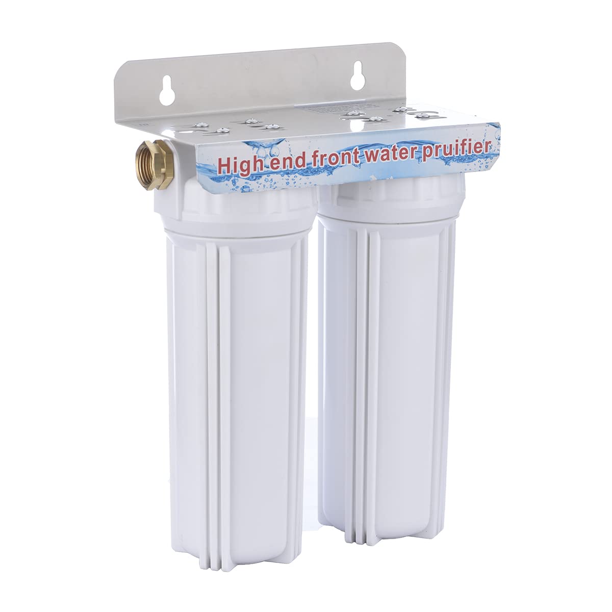 External RV Dual Water Filter System with 3/4 GHT Adapter and Two Filters N509117